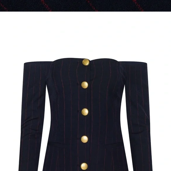 New with tags - L'AGENCE Alice Off-Shoulder Blazer - Picture 7 of 11